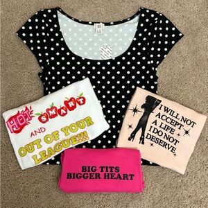 Women’s Graphic Baby Tee Bundle (Hoes 4 Clothes)